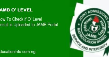 O level Result Uploaded-how to check if O' level result is uploaded to jamb portal