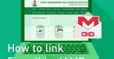 How to link email to jamb