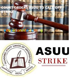 court orders asuu to call off strike