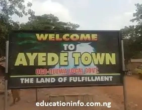 Ayede Town in Ekiti State Brief History